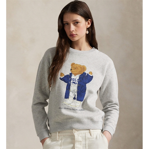 Polo Ralph Lauren Polo Bear Fleece Crewneck, Light Smoke Heather